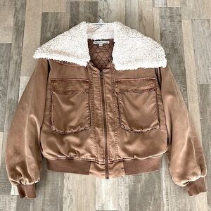 Young Fabulous & Broke Earhart Jacket With Removable Faux Sherpa Collar